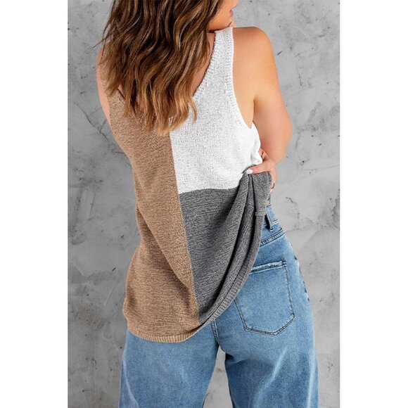 🆕 Women White Summer Tank Tops V Neck Cute Knit Sweaters Casual Loose Dressy - Picture 4 of 7